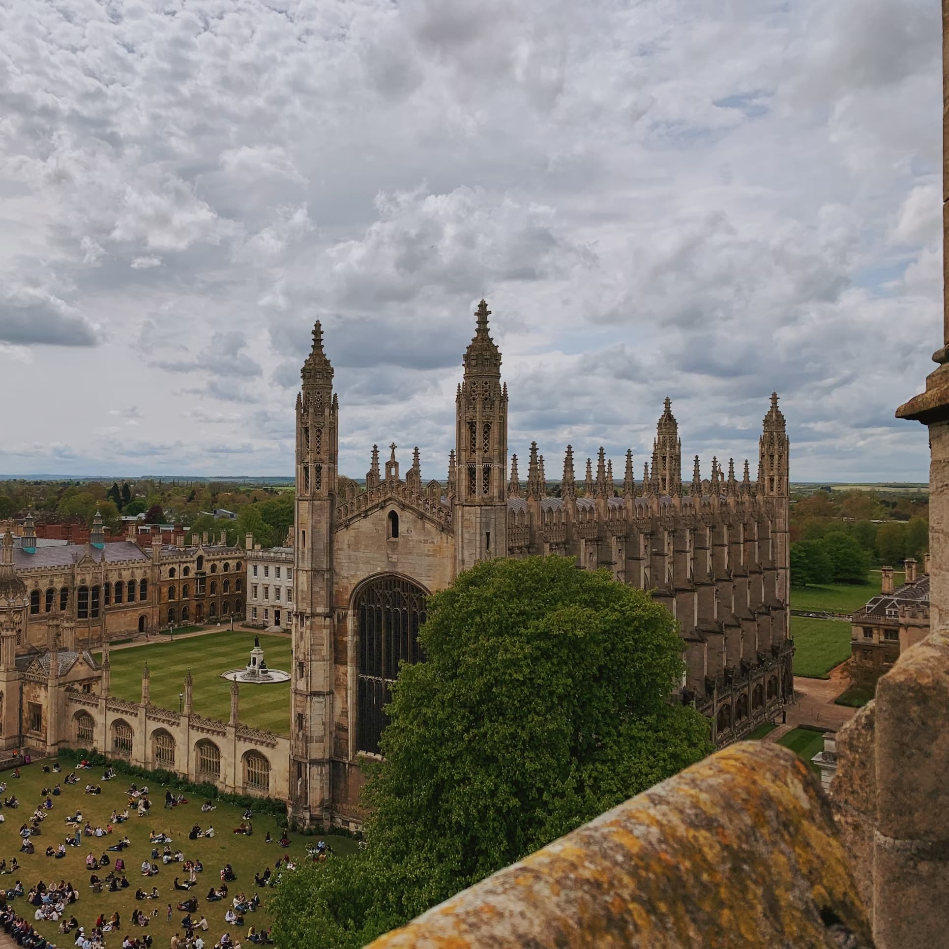 King's College Chapel, Cambridge, from above