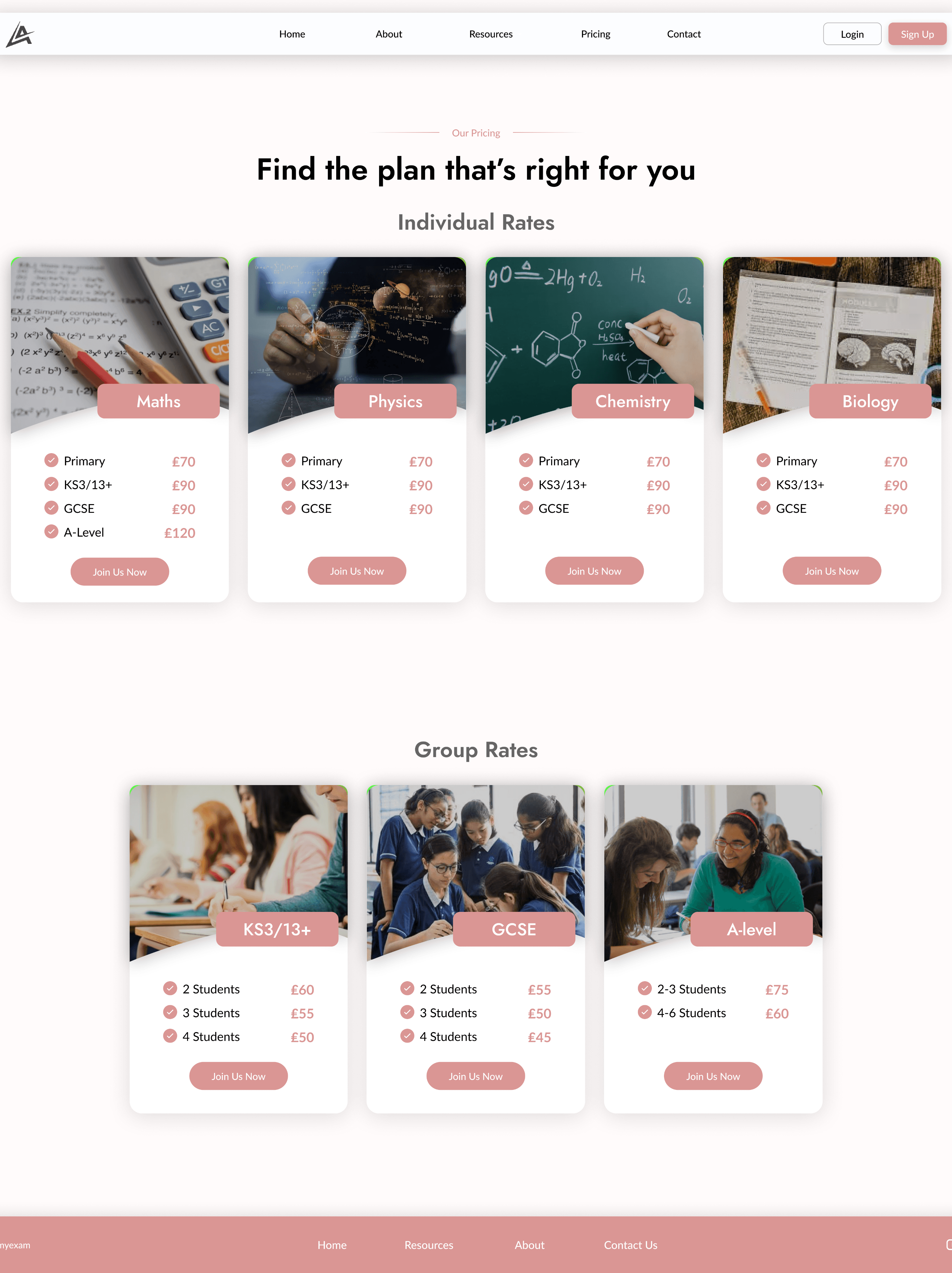 Flexible Learning screens