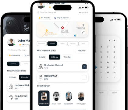 Effortless Booking app screens