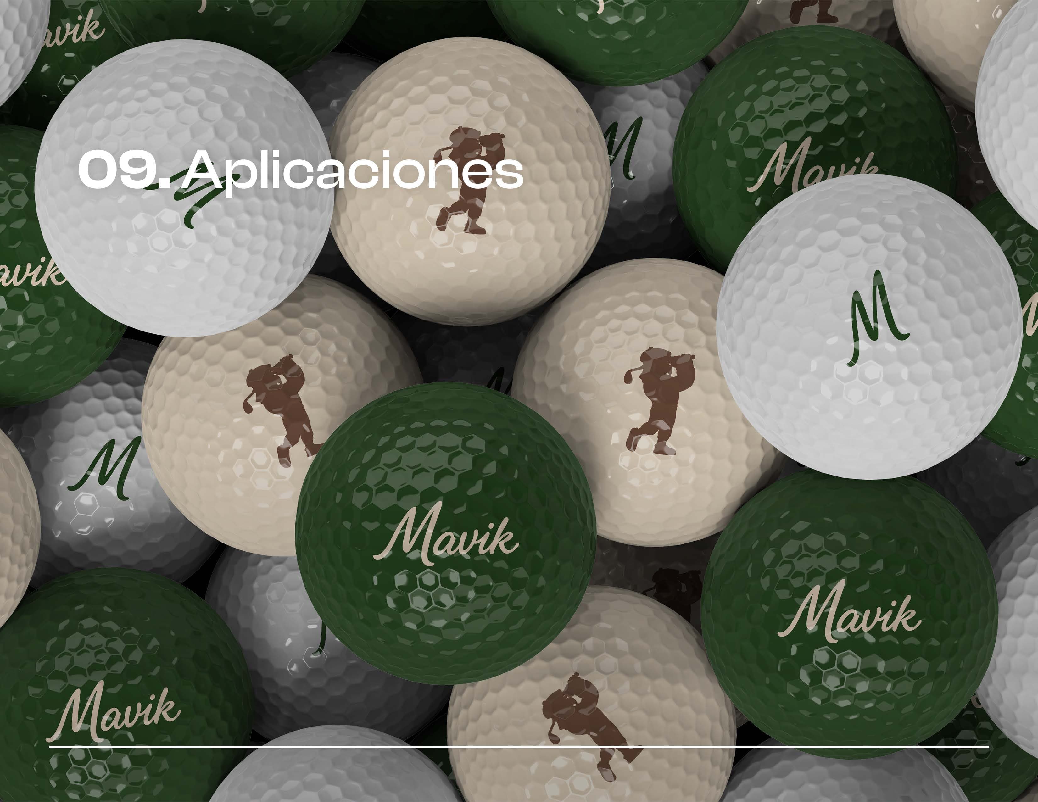 MAVIK branded golf balls