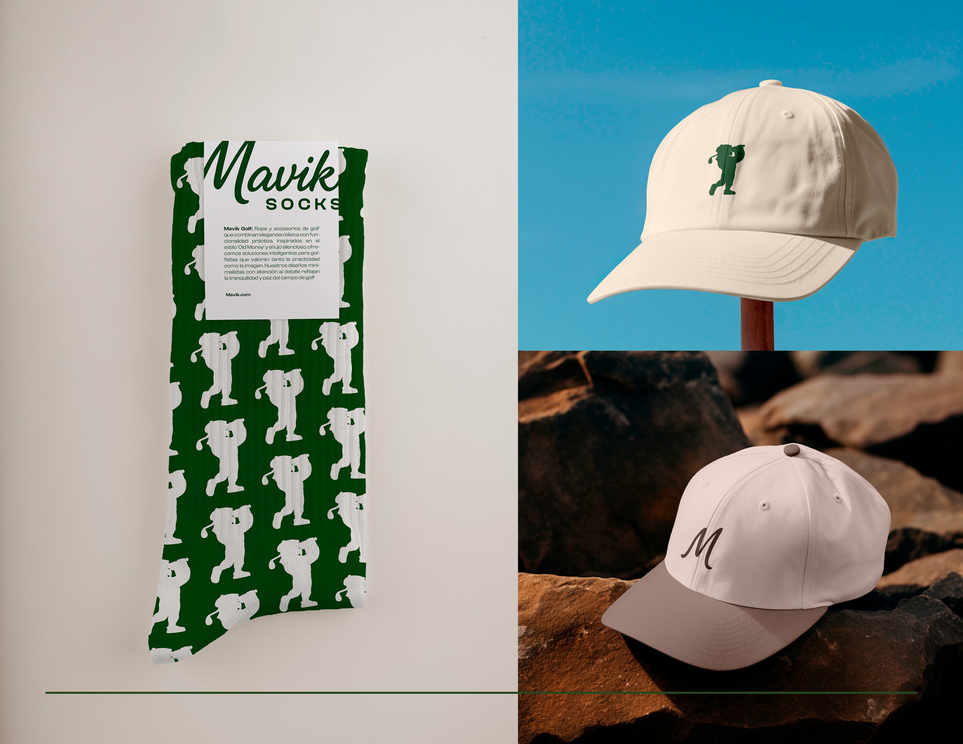 Two MAVIK golf caps